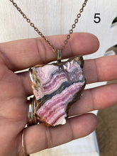 Load image into Gallery viewer, Rhodochrosite and Quartz, Rose Quartz or Tourmaline Necklace