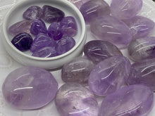 Load image into Gallery viewer, Amethyst Tumbles and Palm Stones - Amethyst Aura Moon