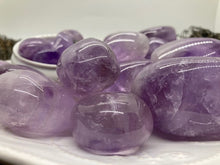 Load image into Gallery viewer, Amethyst Tumbles and Palm Stones - Amethyst Aura Moon