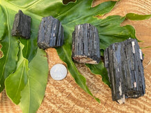 Load image into Gallery viewer, Black Tourmaline Raw - Amethyst Aura Moon