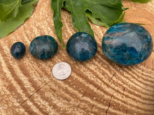 Load image into Gallery viewer, Blue Apatite Tumbles and Palm Stones - Amethyst Aura Moon