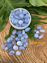 Load image into Gallery viewer, Blue Lace Agate Tumbles - Amethyst Aura Moon