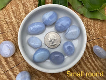 Load image into Gallery viewer, Blue Lace Agate Tumbles - Amethyst Aura Moon