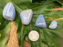 Load image into Gallery viewer, Blue Lace Agate Tumbles - Amethyst Aura Moon