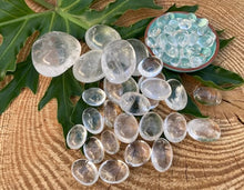 Load image into Gallery viewer, Clear Quartz Tumbles and Palm Stones - Amethyst Aura Moon