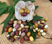 Load image into Gallery viewer, Mookaite Tumbles and Palm Stones - Amethyst Aura Moon