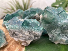 Load image into Gallery viewer, Raw Blue Flourite - Amethyst Aura Moon