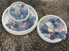 Load image into Gallery viewer, Raw Flourite - Amethyst Aura Moon