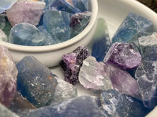 Load image into Gallery viewer, Raw Flourite - Amethyst Aura Moon