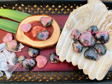 Load image into Gallery viewer, Rhodonite Hearts - Amethyst Aura Moon