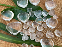 Load image into Gallery viewer, Clear Quartz Hearts - Amethyst Aura Moon