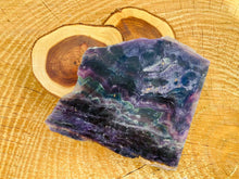 Load image into Gallery viewer, Rainbow Flourite Slabs - Amethyst Aura Moon