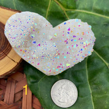 Load image into Gallery viewer, Angel Aura Heart Clusters - Amethyst Aura Moon