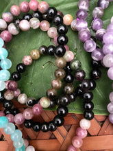 Load image into Gallery viewer, Bracelets - Chevron Amethyst (Dream Amethyst), Mixed Tourmaline and - Amethyst Aura Moon