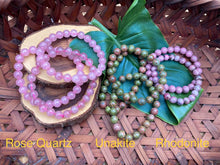 Load image into Gallery viewer, Bracelets - Rose Quartz, Rhodonite and Unakite - Amethyst Aura Moon