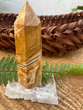 Load image into Gallery viewer, Crazy Lace Agate Tower - Amethyst Aura Moon