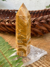 Load image into Gallery viewer, Crazy Lace Agate Tower - Amethyst Aura Moon