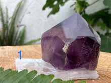 Load image into Gallery viewer, Amethyst Top Polished Points - Amethyst Aura Moon