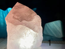 Load image into Gallery viewer, Rose Quartz Top Polished Point - Amethyst Aura Moon