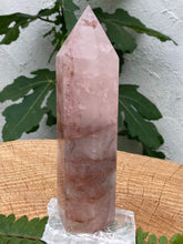 Load image into Gallery viewer, Fire Quartz Tower - Hamatoid Quartz - Amethyst Aura Moon
