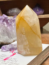 Load image into Gallery viewer, Golden Healer Tower - Amethyst Aura Moon