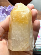 Load image into Gallery viewer, Golden Healer Tower - Amethyst Aura Moon