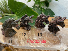 Load image into Gallery viewer, Unicorn Carvings - Amethyst Aura Moon