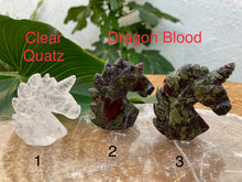 Load image into Gallery viewer, Unicorn Carvings - Amethyst Aura Moon