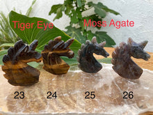 Load image into Gallery viewer, Unicorn Carvings - Amethyst Aura Moon