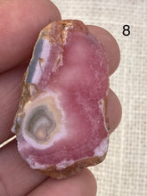 Load image into Gallery viewer, Rhodochrosite Slices - Amethyst Aura Moon