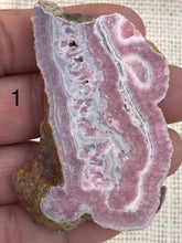 Load image into Gallery viewer, Rhodochrosite Slices - Amethyst Aura Moon