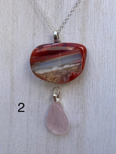 Load image into Gallery viewer, Carnelian and Rose Quartz Necklace