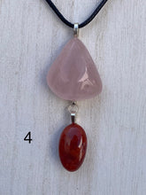 Load image into Gallery viewer, Carnelian and Rose Quartz Necklace