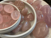 Load image into Gallery viewer, Rose Quartz Tumbles and Palm Stones - Amethyst Aura Moon
