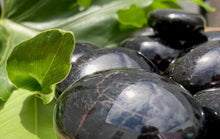 Load image into Gallery viewer, Black Tourmaline Tumbles and Palm Stones - Amethyst Aura Moon
