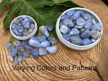 Load image into Gallery viewer, Blue Lace Agate Tumbles - Amethyst Aura Moon
