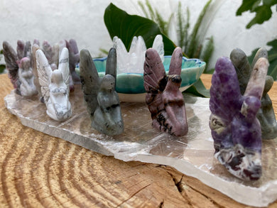 Fairy Carvings - Amethyst Aura Moon