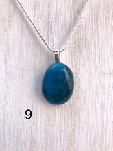 Load image into Gallery viewer, Blue Apatite and Clear Quartz or Black Tourmaline Necklace
